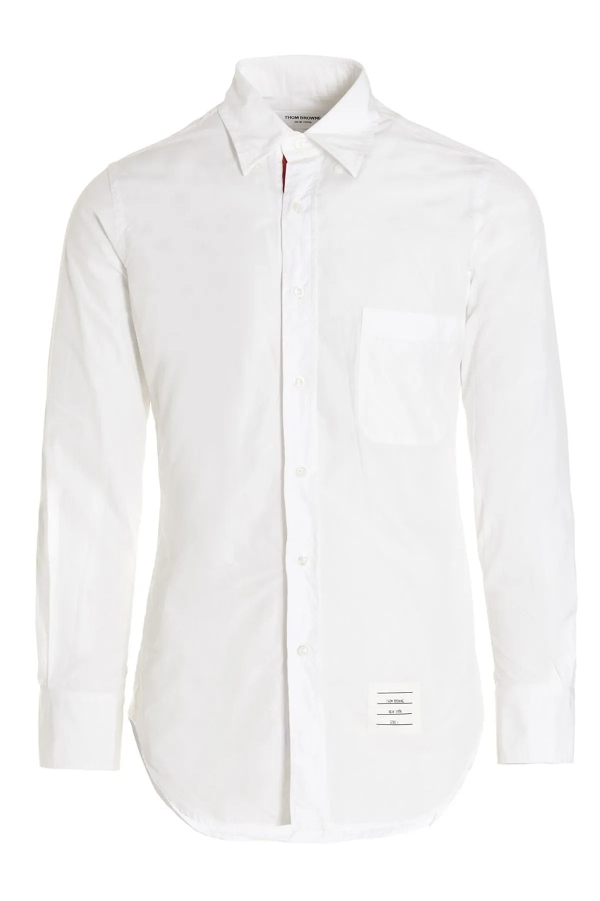 THOM BROWNE  |Long Sleeves Cotton Front Button Designers Shirts