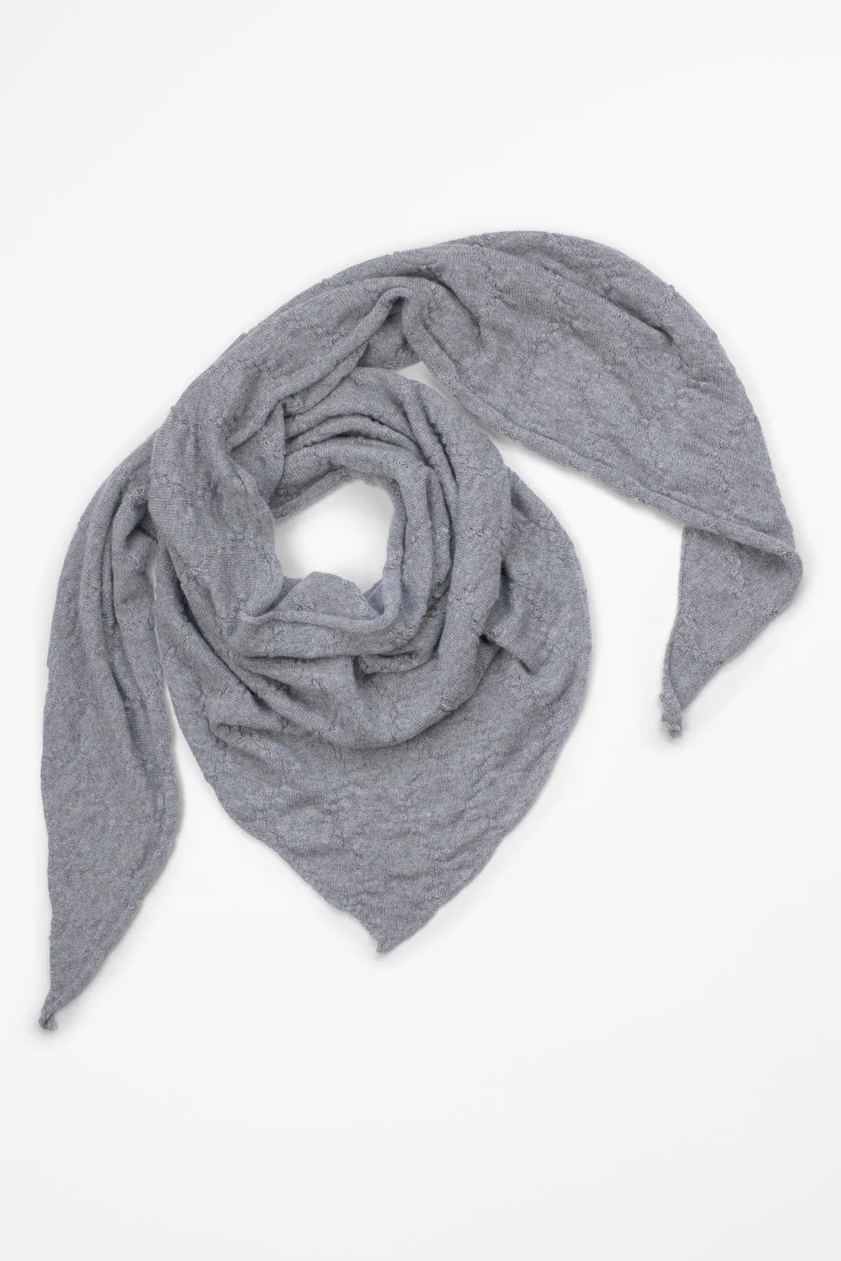 TRIANGLE SCARF - Ash Grey