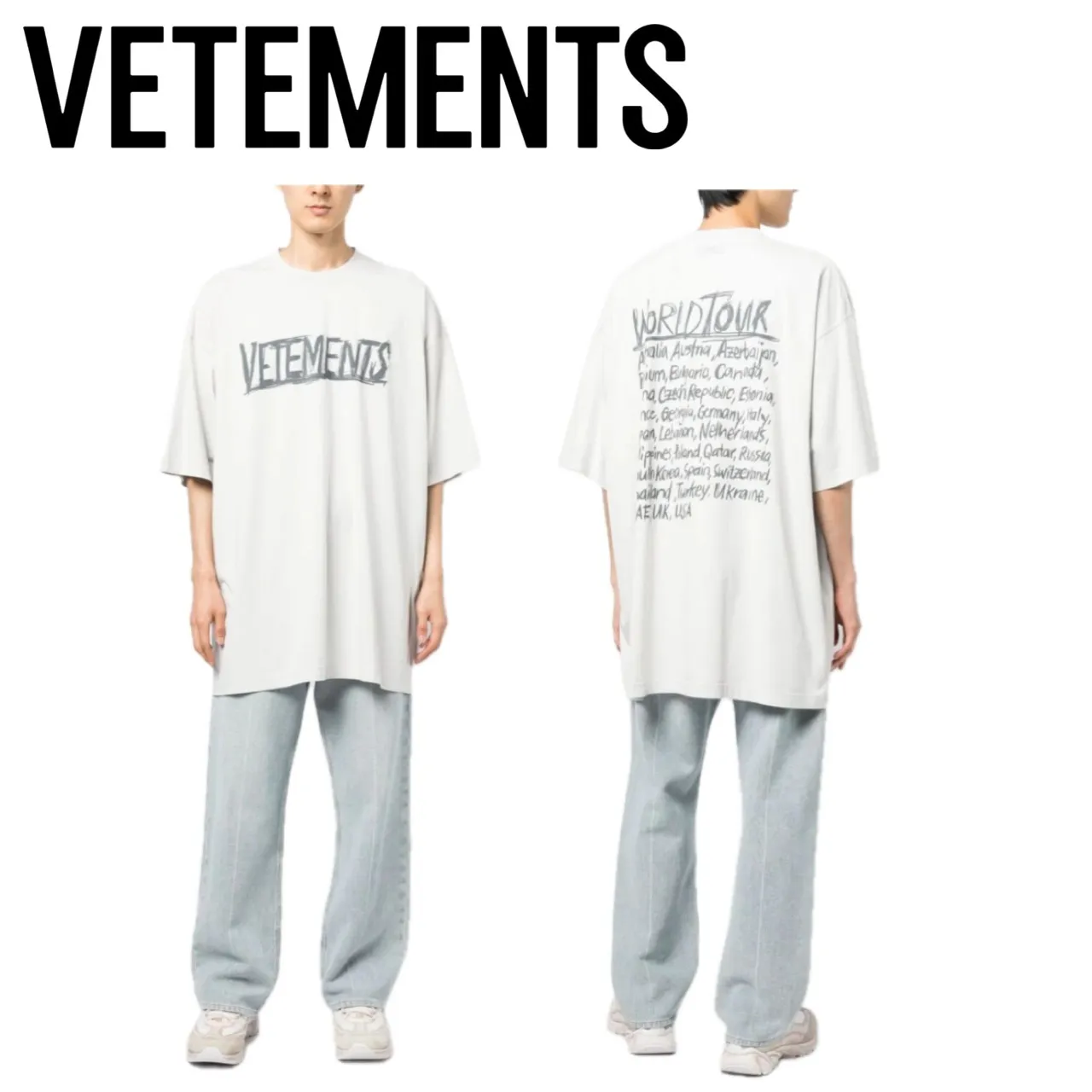 VETEMENTS  |Crew Neck Pullovers Unisex Street Style U-Neck Plain Cotton