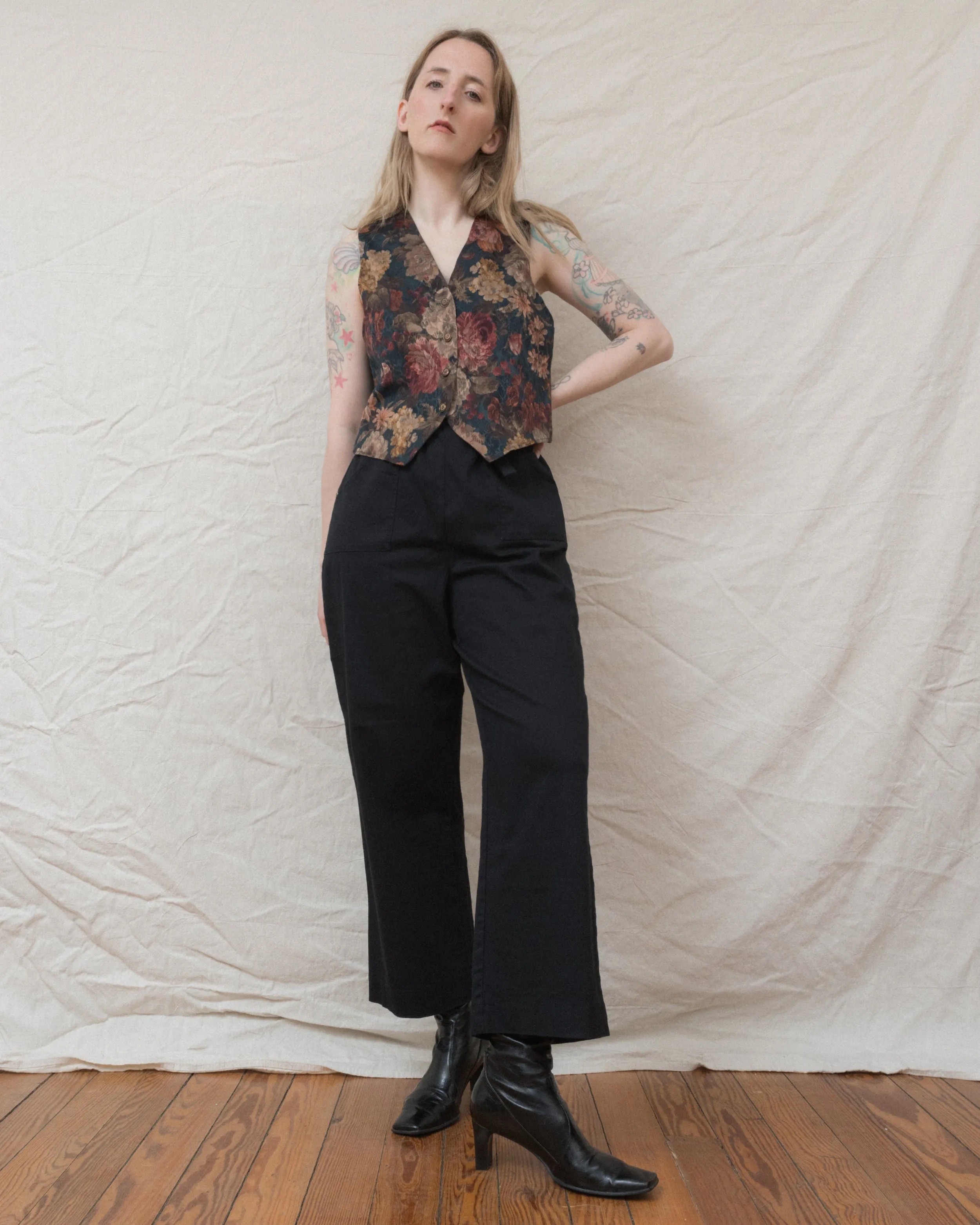 Vintage Black Boyfriend Pants (S-L)