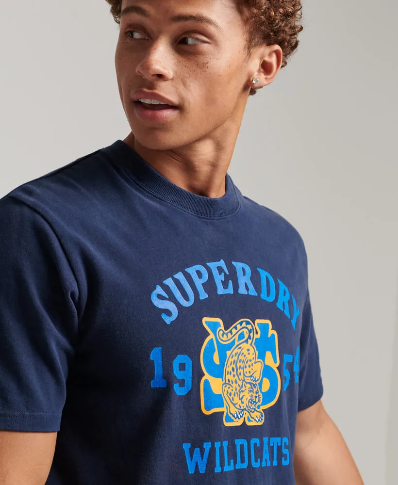 Vintage Collegiate T Shirt | Rich Navy