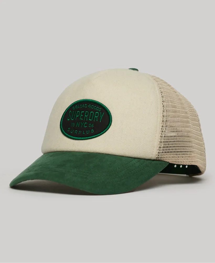 Vintage Graphic Trucker Cap | Pelican Beige