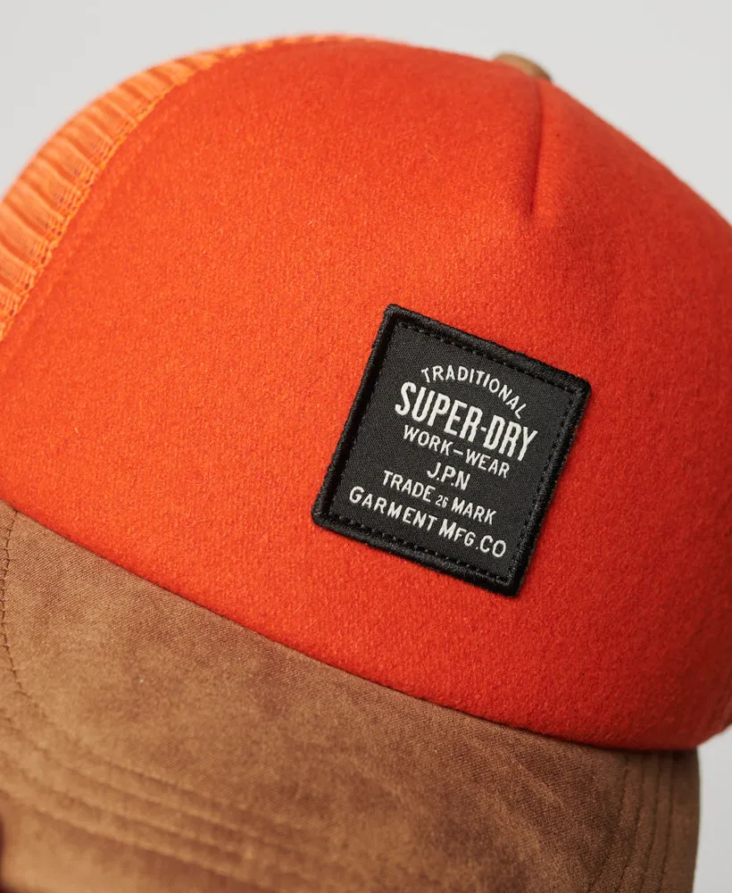 Vintage Graphic Trucker Cap | Pureed Pumpkin Orange