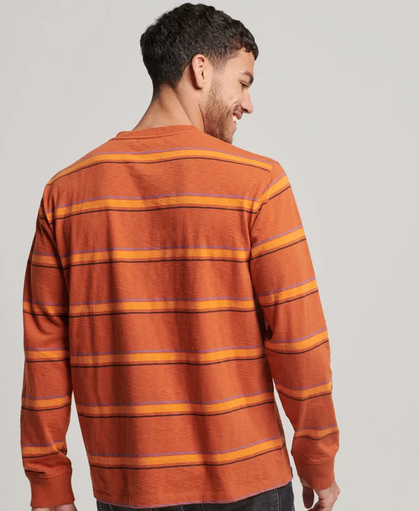 Vintage Textured Stripe Top | Smoked Cinnamon Brown Stripe