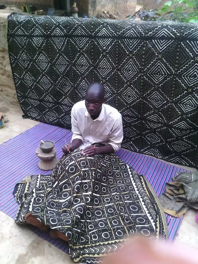 Véritable Bogolan du Mali - Tissé et Teint à la Main Artisanalement