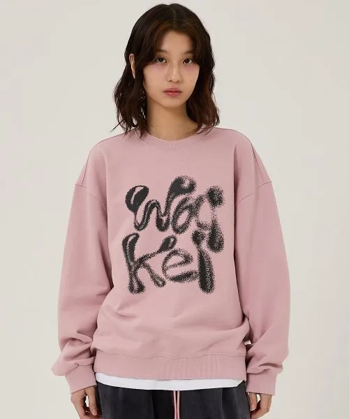 Wai Kei  |Unisex Street Style Long Sleeves Logo Sweatshirts