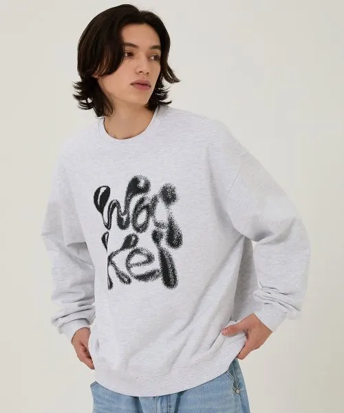 Wai Kei  |Unisex Street Style Long Sleeves Logo Sweatshirts