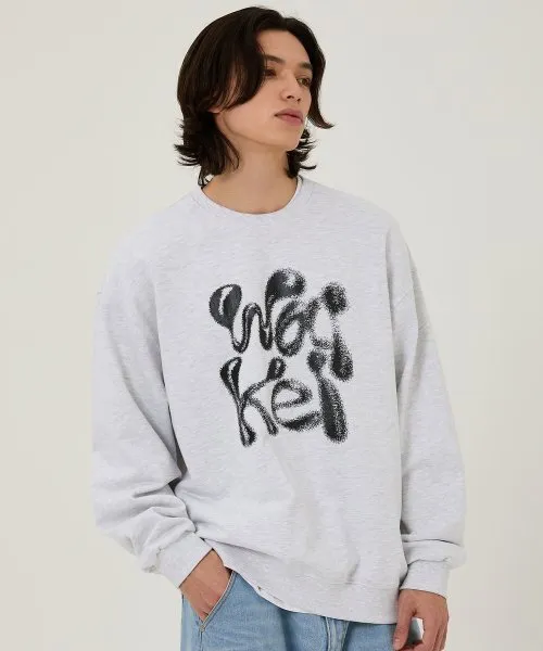 Wai Kei  |Unisex Street Style Long Sleeves Logo Sweatshirts