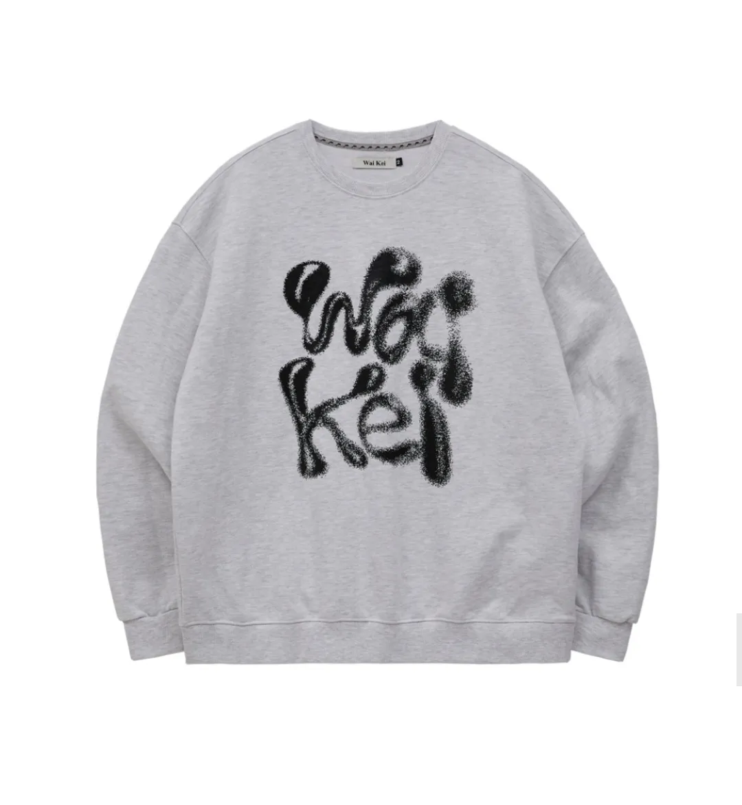 Wai Kei  |Unisex Street Style Long Sleeves Logo Sweatshirts