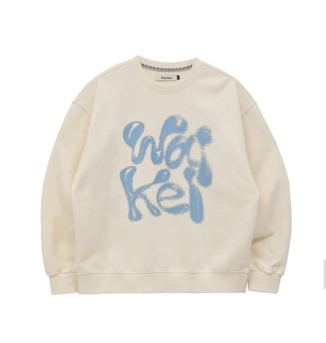 Wai Kei  |Unisex Street Style Long Sleeves Logo Sweatshirts