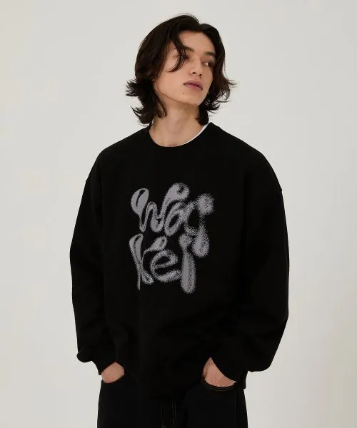 Wai Kei  |Unisex Street Style Long Sleeves Logo Sweatshirts