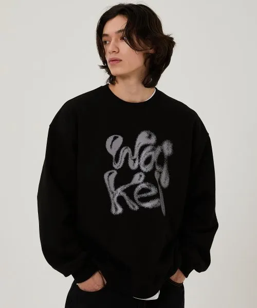 Wai Kei  |Unisex Street Style Long Sleeves Logo Sweatshirts