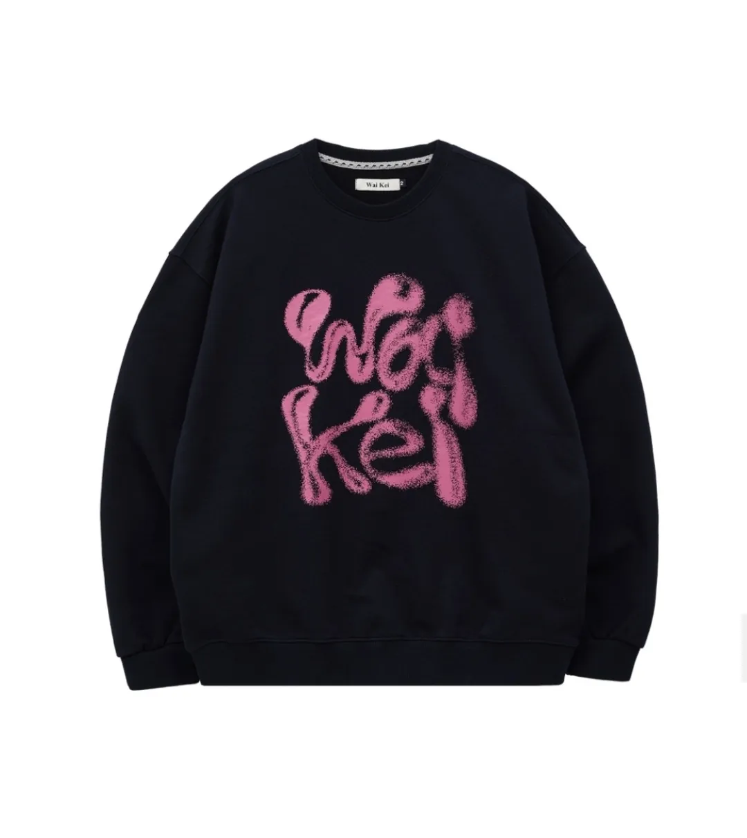 Wai Kei  |Unisex Street Style Long Sleeves Logo Sweatshirts