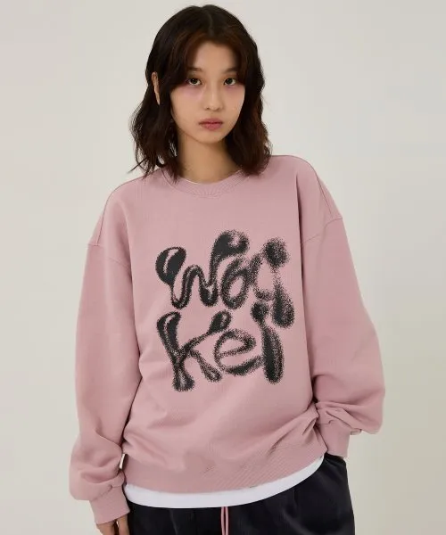 Wai Kei  |Unisex Street Style Long Sleeves Logo Sweatshirts