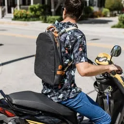 Washable Paper Memmo Backpack in Brandy