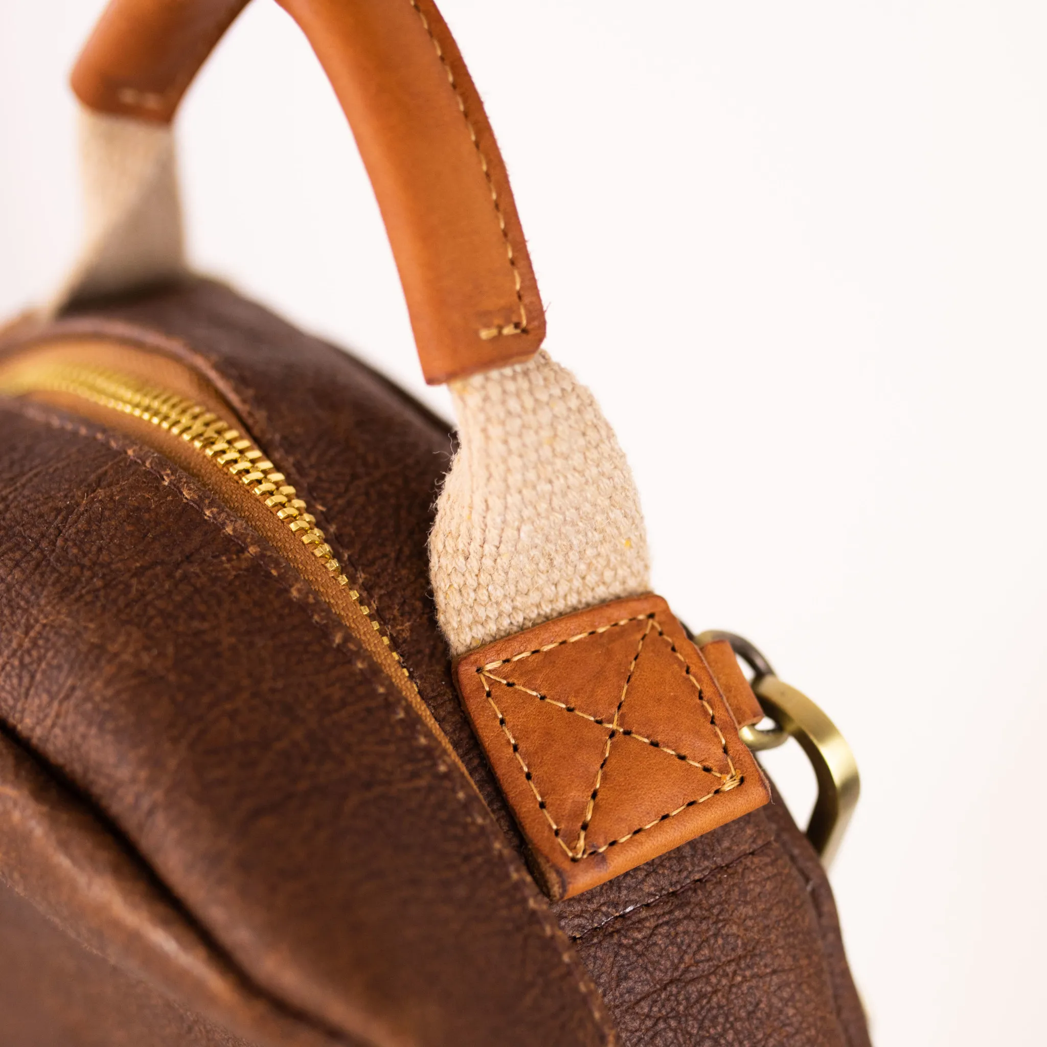 Washable Paper Memmo Backpack in Brandy