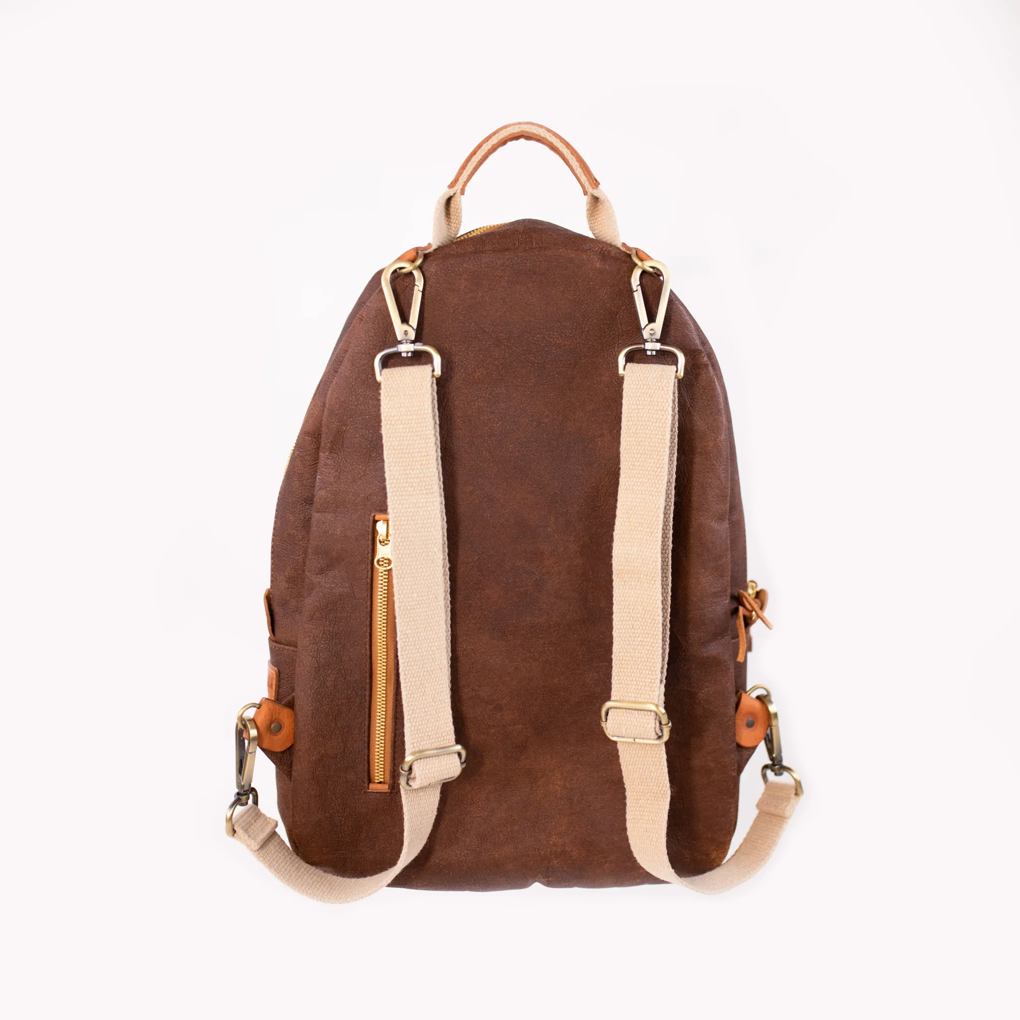 Washable Paper Memmo Backpack in Brandy