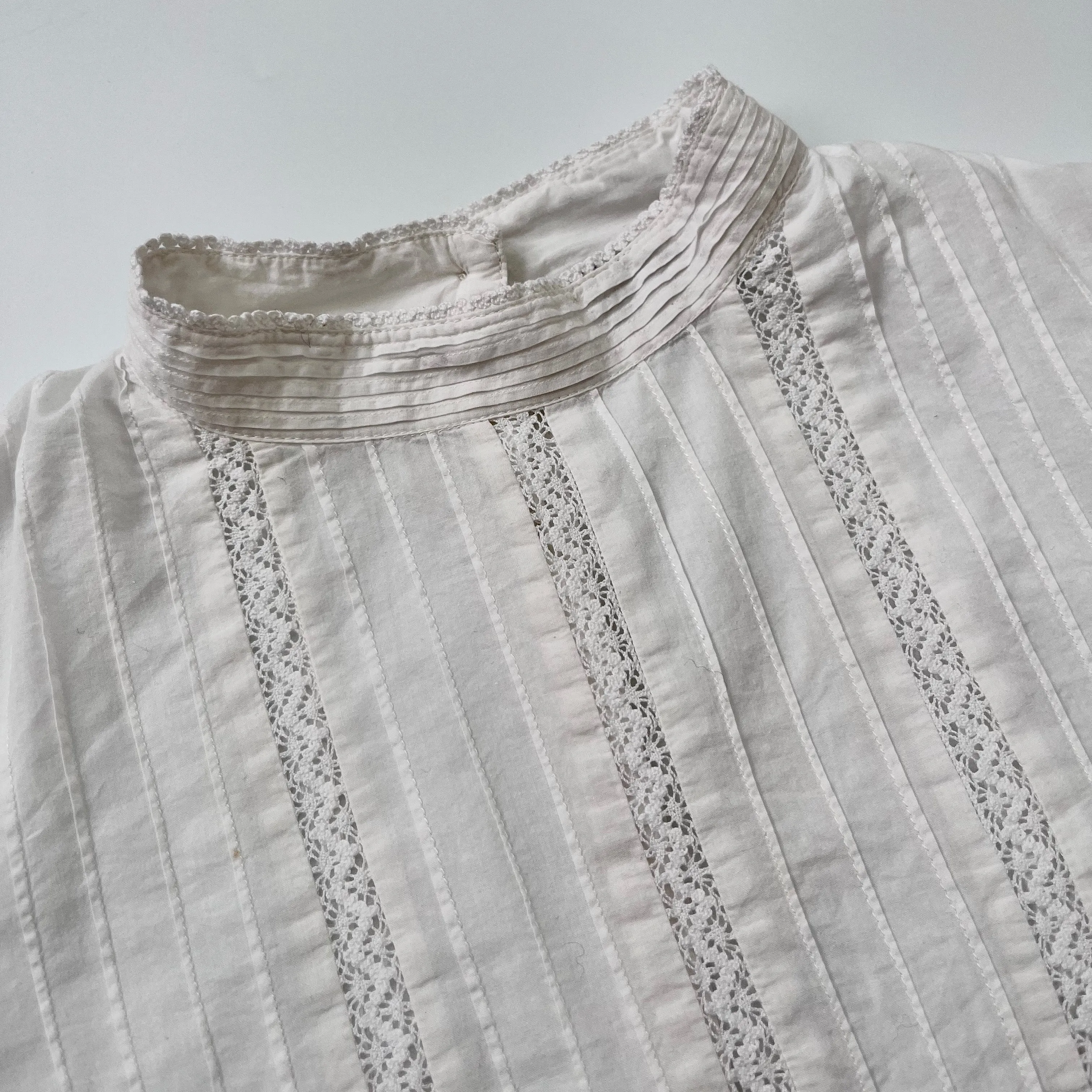 Wild & Gorgeous White Pintuck Blouse: 12-13 Years