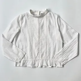 Wild & Gorgeous White Pintuck Blouse: 12-13 Years