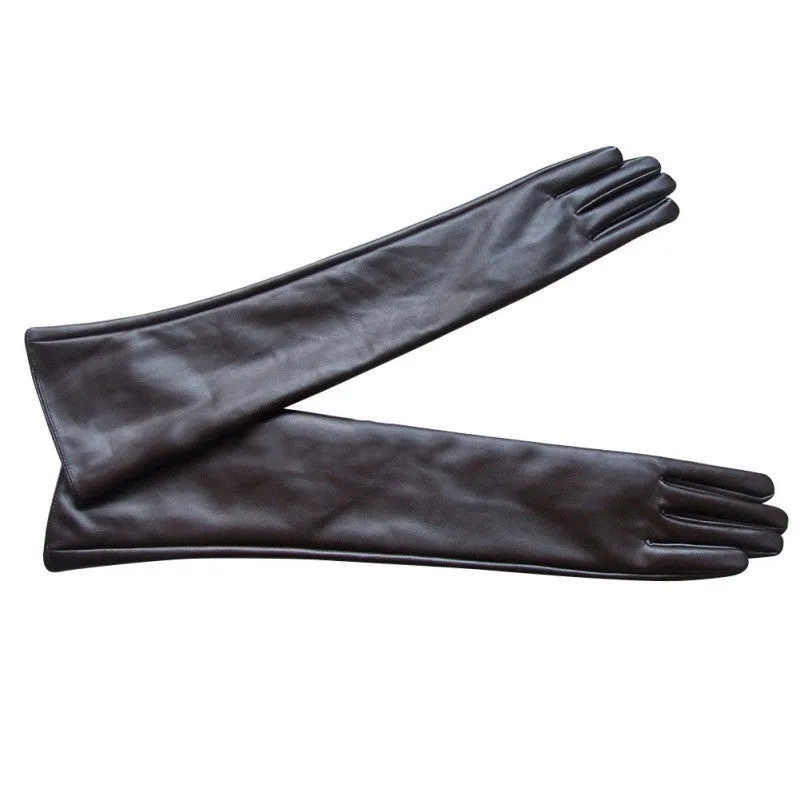 Women Ladies Opera Evening Party Gloves Faux Leather PU Over Elbow Long Glove 7 Colors PY6 SM6