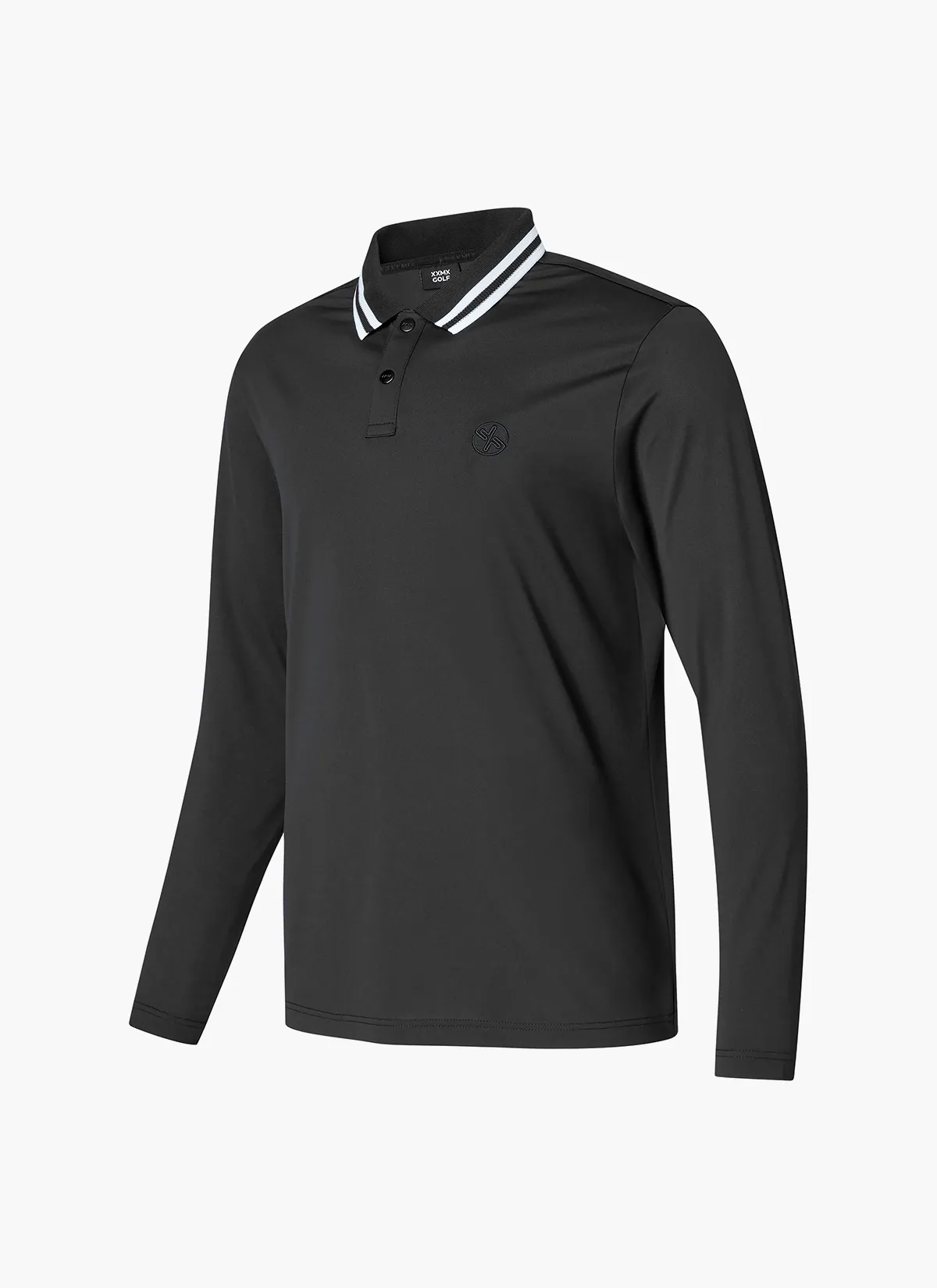 XEXYMIX  |Street Style Long Sleeves Plain Logo Polos