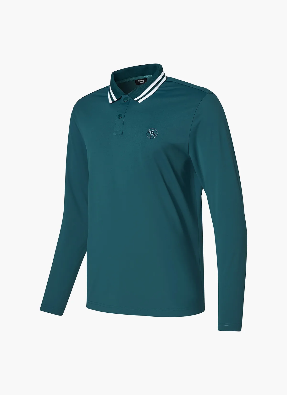 XEXYMIX  |Street Style Long Sleeves Plain Logo Polos