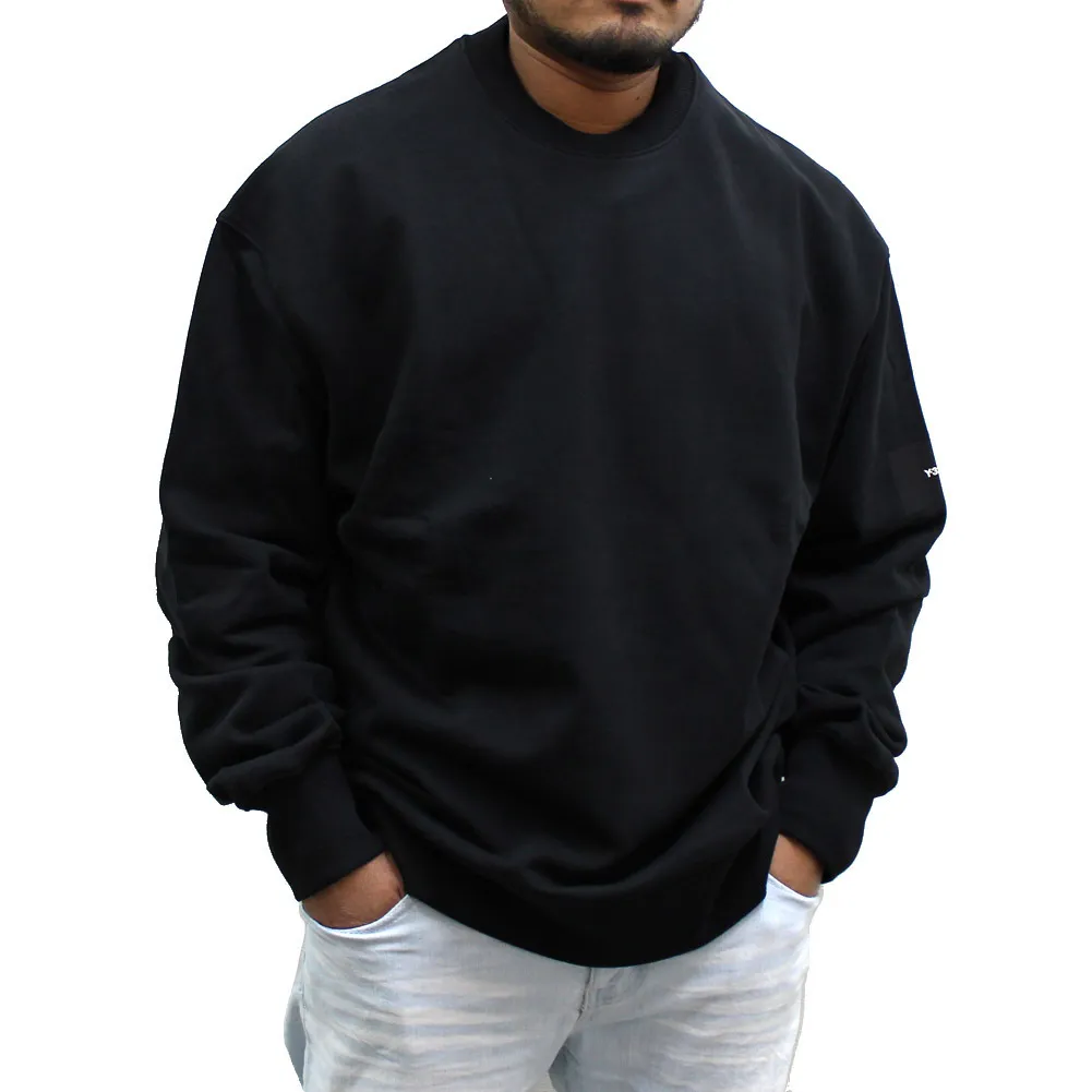 Y-3  |Crew Neck Pullovers Unisex Long Sleeves Plain Cotton