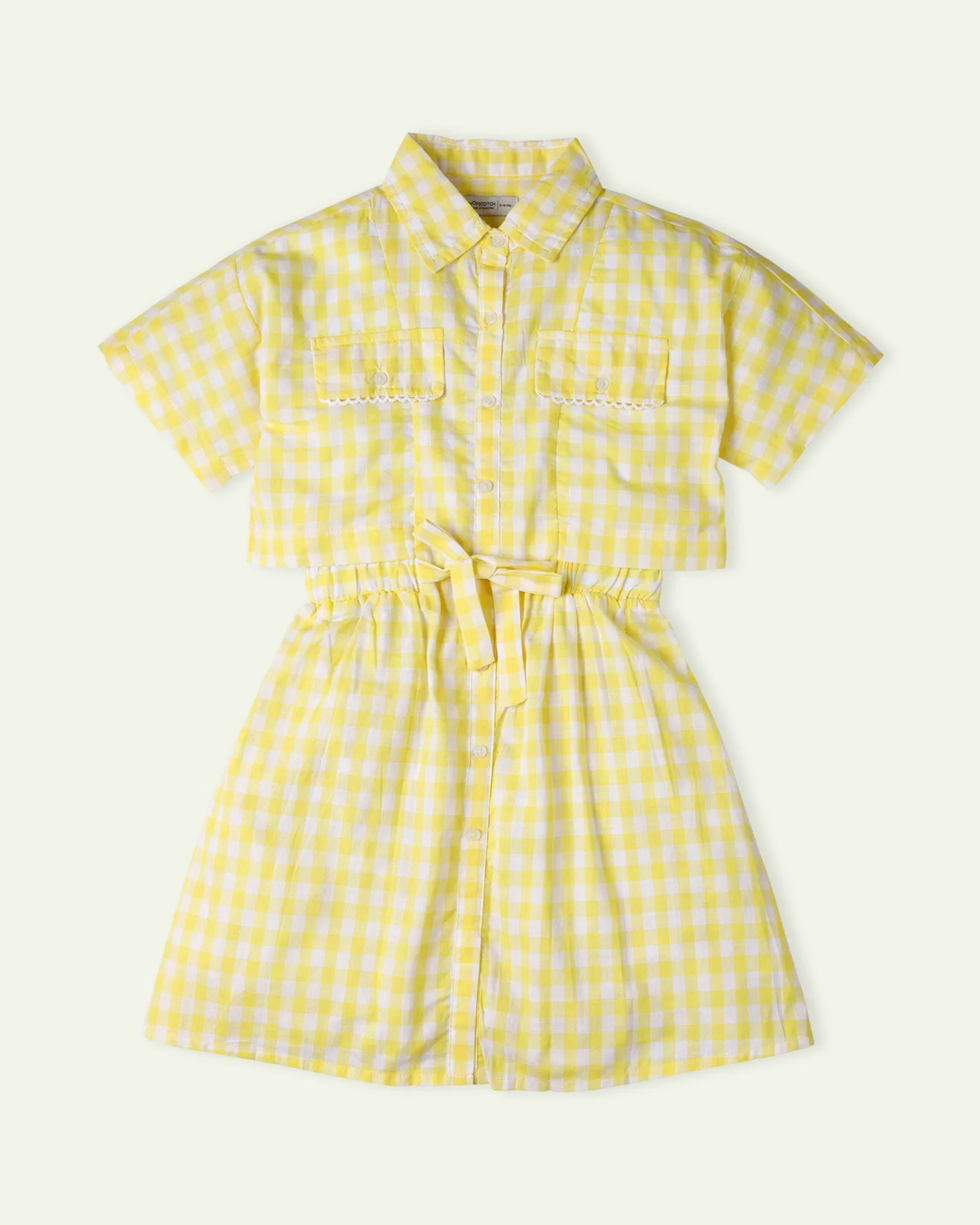 Yellow Double Yoke Shirt Dress