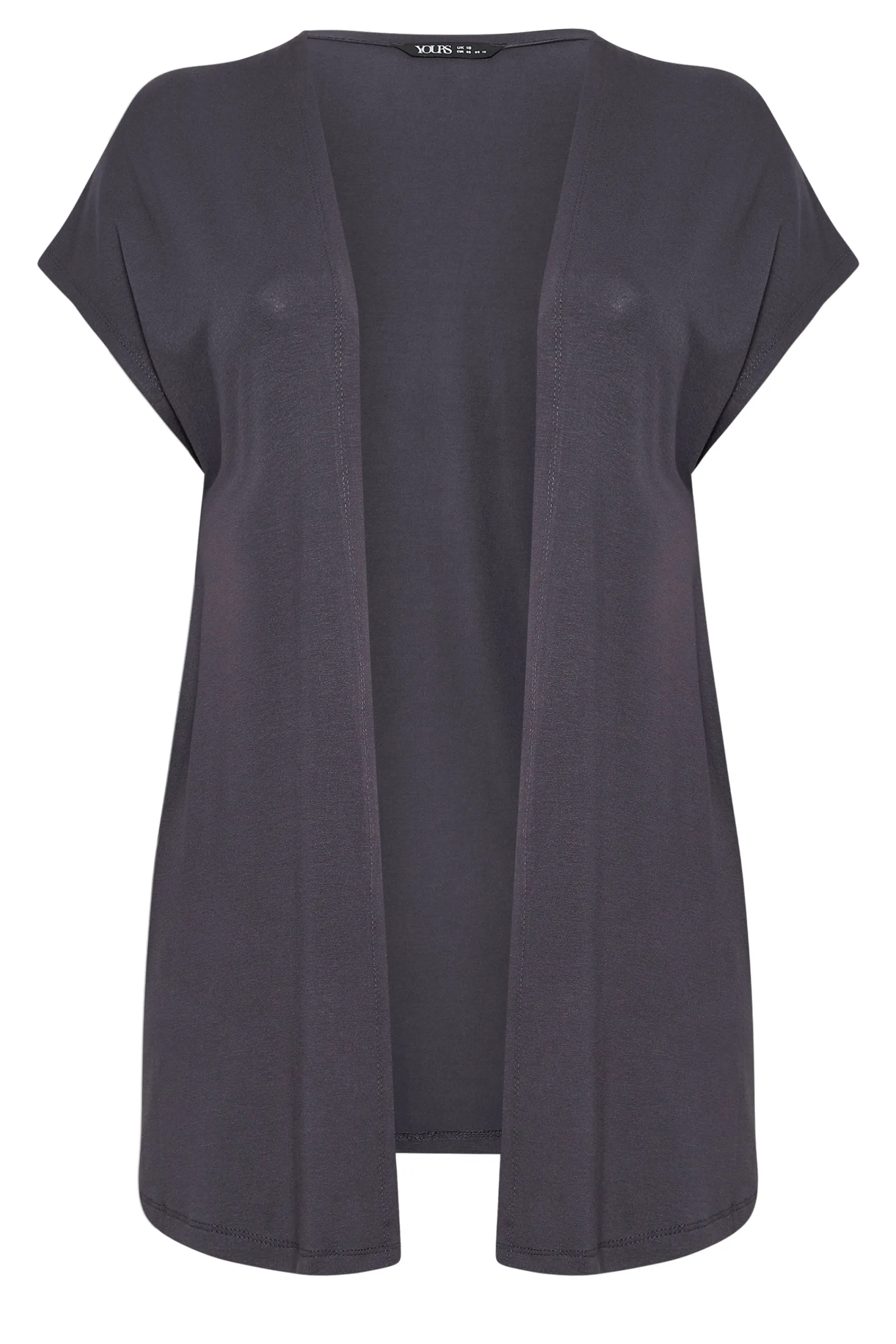 YOURS Curve Dark Grey Short Sleeve Cardigan