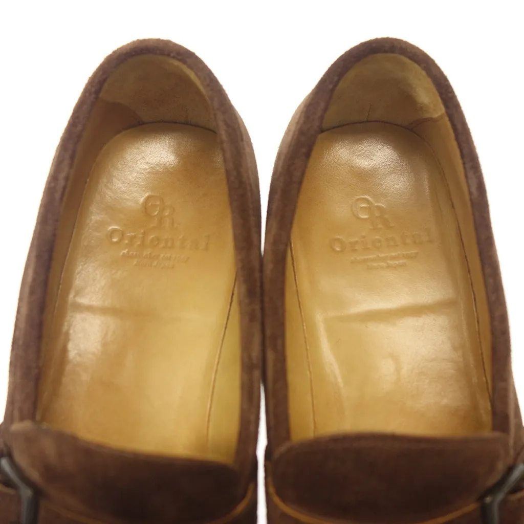 中古◆オリエンタルシューズ ローファー 8300 メイフェア スエード メンズ ブラウン サイズ7 ORIENTAL SHOES【AFD14】